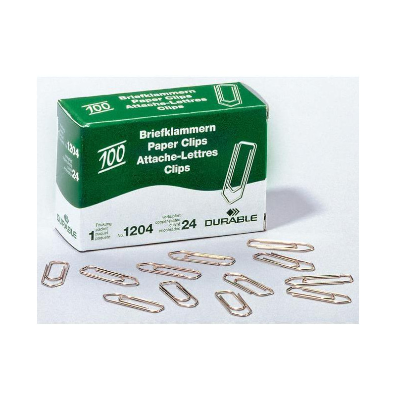 Spisové spony DURABLE 26mm medené 100ks