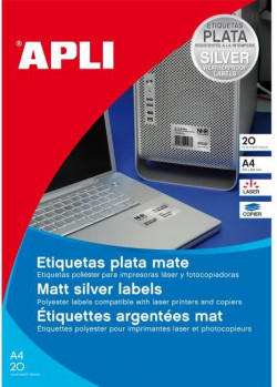 Etikety polyesterové 210x297mm APLI 20 hárkov