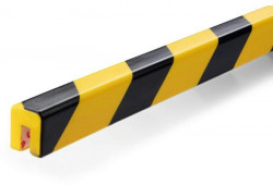 Ochrana hrany profil E8, žlto-čierna
