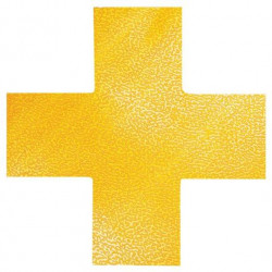 Podlahové značenie KRÍŽ žlté 10ks