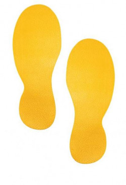 Podlahové značenie `STOPY`, žlté, 5 párov