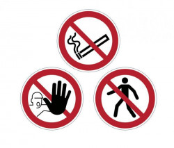 Zákazová značka na podlahu Zákaz vstupu pre chodcov