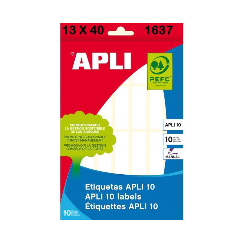 Etikety univerzálne 13x40mm APLI A6