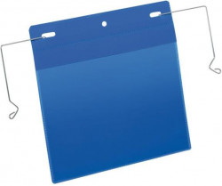Závesné vrecko s drôteným vešiakom na šírku A5 50ks modré