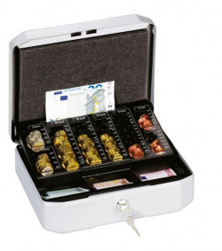 Euro-pokladnička DURABLE EUROBOXX S 283x100x225mm strieborná