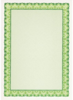 Certifikačný papier APLI A4, zelený, 115 g, 25 hárkov
