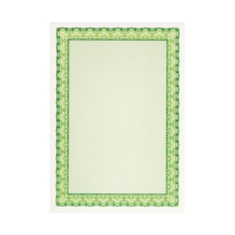 Certifikačný papier APLI A4, zelený, 115 g, 25 hárkov