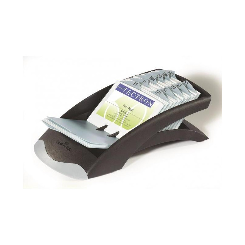 Stolový vizitkár na 200 vizitiek VISIFIX Desk VEGAS čierny/sivý