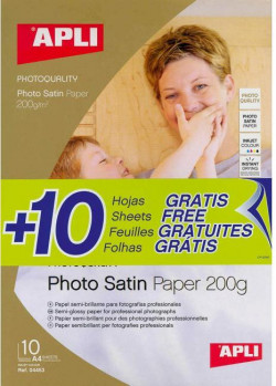 Fotopapier APLI A4 Satin, 200g, 20 hárkov