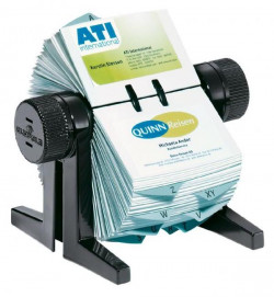 Rotačný stolový vizitkár na 300 vizitiek VISIFIX CUBO čierny