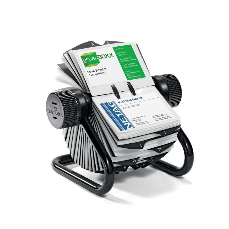 Rotačný stolový vizitkár na 400 vizitiek VISIFIX ROTARY FILE čierny