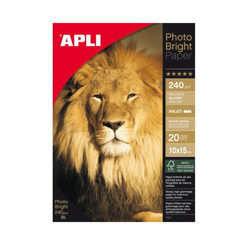 Fotopapier 10x15cm APLI Bright, 240g, 20 hárkov