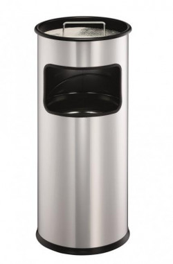 Kôš s vyberateľným zinkovým popolníkom 17l strieborný