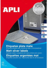 Etikety polyesterové 210x297mm APLI A4 20 hárkov strieborné
