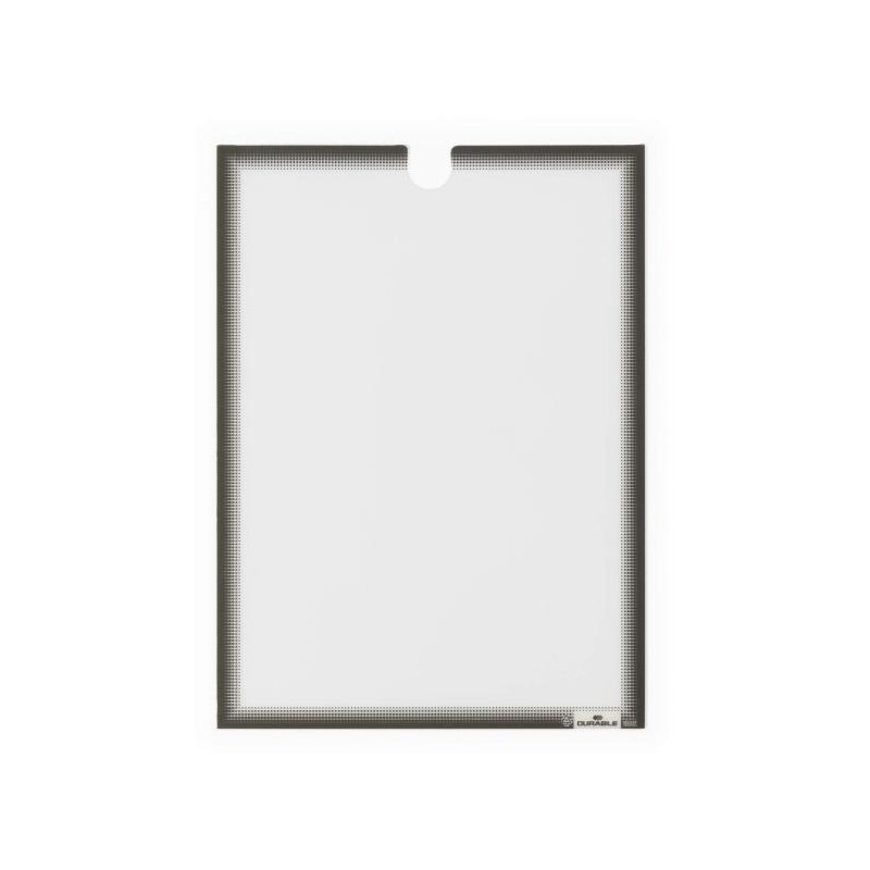 Samolepiaci držiak dokumentov A4 DURABLE, sivá/antracit 5ks