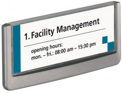 Informačná tabuľka Click Sign 149x52,5 grafitová