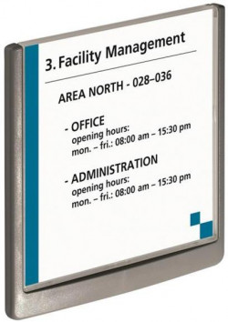 Informačná tabuľka Click Sign 149x148,5 grafitová