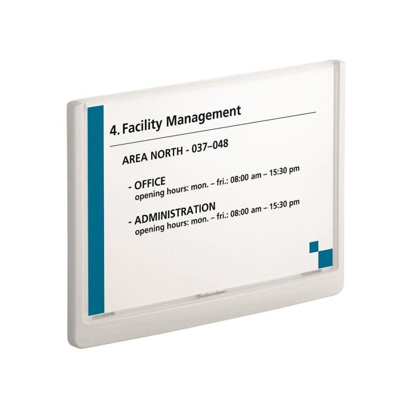 Informačná tabuľka Click Sign 210x148,5 biela