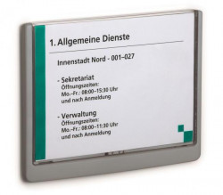 Informačná tabuľka Click Sign 210x148,5 grafitová