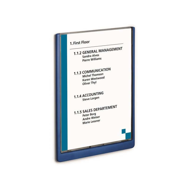 Informačná tabuľka Click Sign 210x297 modrá