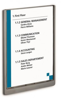 Informačná tabuľka Click Sign 210x297 grafitová