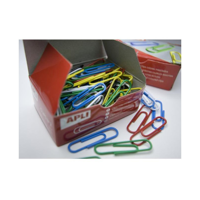 Spisové spony APLI 32mm potiahnuté plastom farebné 32 mm 100ks