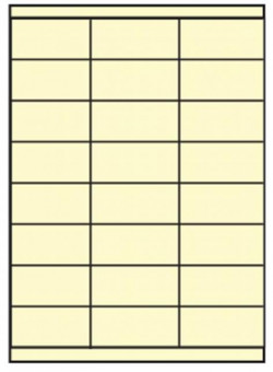 Etikety farebné 70x37mm APLI A4 20 hárkov krémové