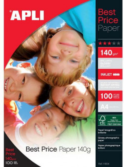 Fotopapier APLI A4 Best Price lesklý, 140g, 100 hárkov