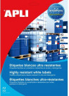 Etikety polyetylénové vysoko odolné 210x297 APLI 10 hárkov biele