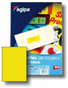 Etikety farebné 210x297mm APLI A4 100 hárkov fluo žlté