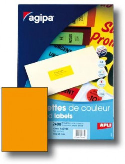 Etikety farebné 210x297mm APLI A4 100 hárkov fluo oranžové