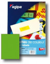 Etikety farebné 210x297mm APLI A4 100 hárkov fluo zelené