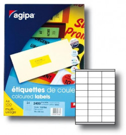 Etikety farebné 70x35mm APLI A4 100 hárkov fluo žlté