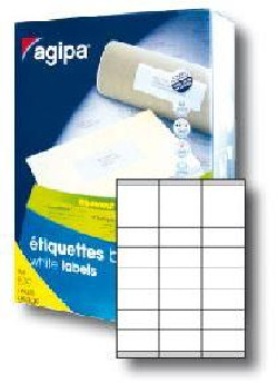 Etikety univerzálne 70x35mm Agipa A4 500 hárkov