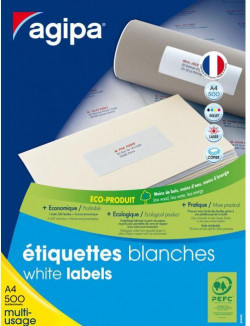 Etikety univerzálne 210x297mm Agipa A4 500 hárkov