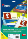 Vizitkový papier, 90x50,8mm, Agipa, A4, s mikroperforáciou,, 200g, 50 hárkov