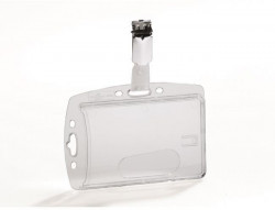 Visačka na plastovú kartu so štipcom DURABLE 85x54mm 25ks