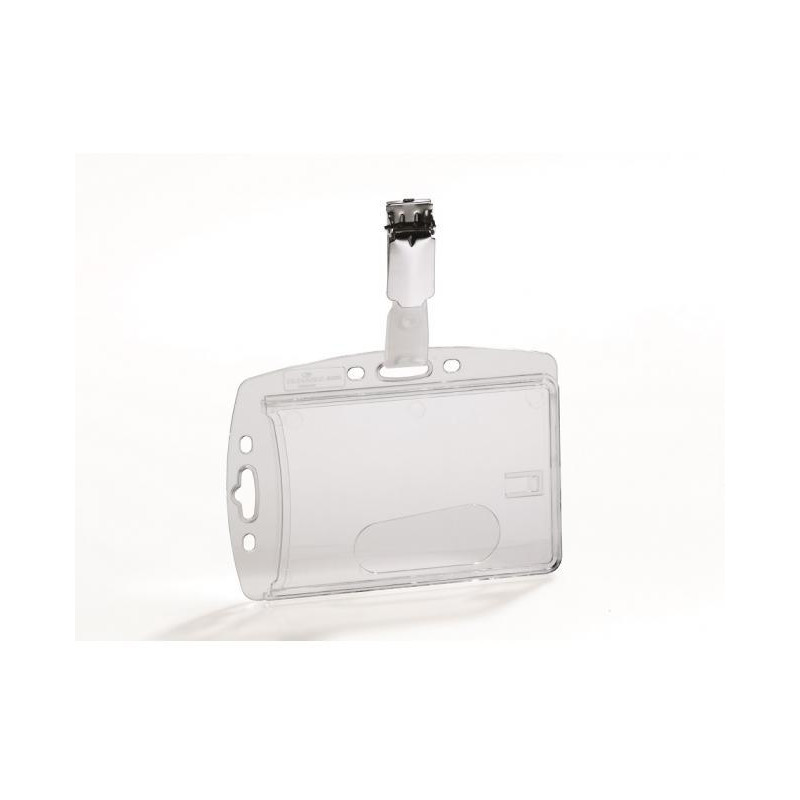 Visačka na plastovú kartu so štipcom DURABLE 85x54mm 25ks