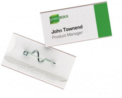 Menovka plastová DURABLE 30x60mm so zatváracím špendlíkom