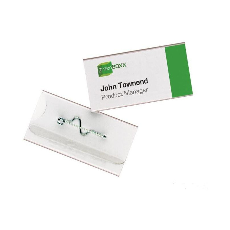 Menovka plastová DURABLE 30x60mm so zatváracím špendlíkom