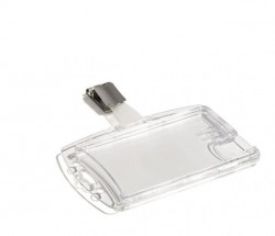 Visačka na 2 plastové karty so štipcom DURABLE 85x54mm 25ks