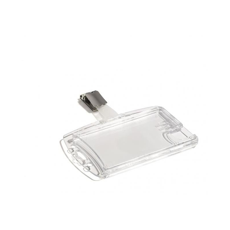 Visačka na 2 plastové karty so štipcom DURABLE 85x54mm 25ks