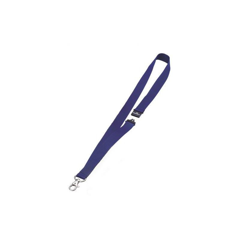 Závesný remienok DURABLE 20 mm so skobou modrý 10ks