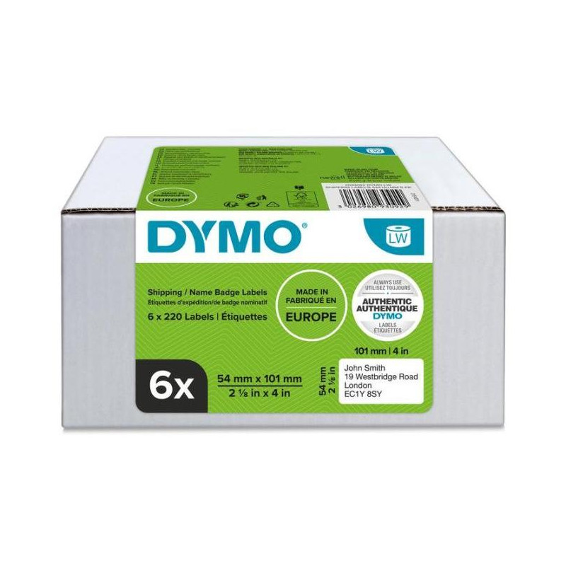 Samolepiace etikety Dymo LW 101x54mm menovky balíky biele 1320ks
