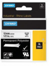 Permanentná polyesterová páska Dymo Rhino 12 mm biela/čierna