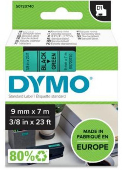 Samolepiaca páska Dymo D1 9 mm zelená/čierna