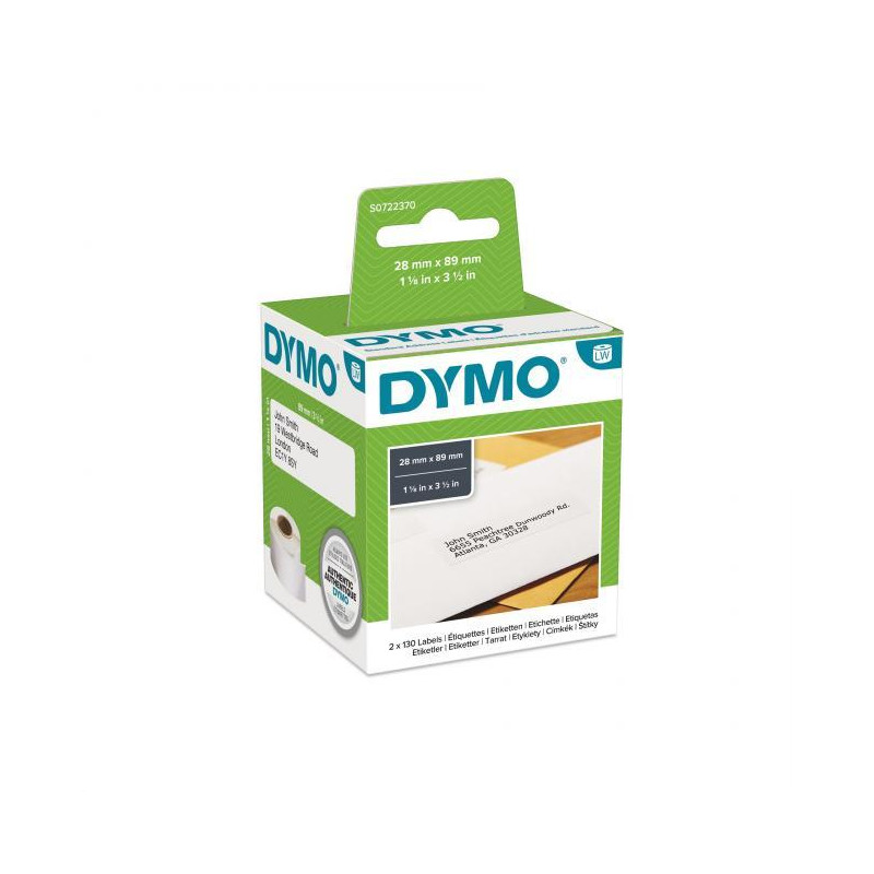 Samolepiace etikety Dymo LW 89x28mm adresné biele 260ks
