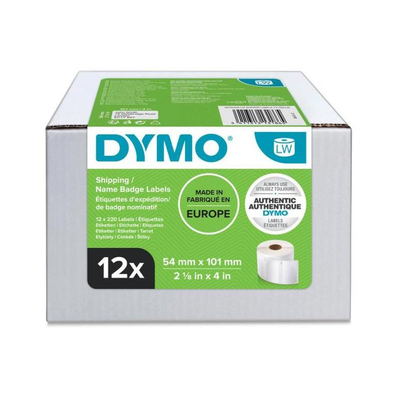 Samolepiace etikety Dymo LW 101x54mm menovky balíky biele 2640ks