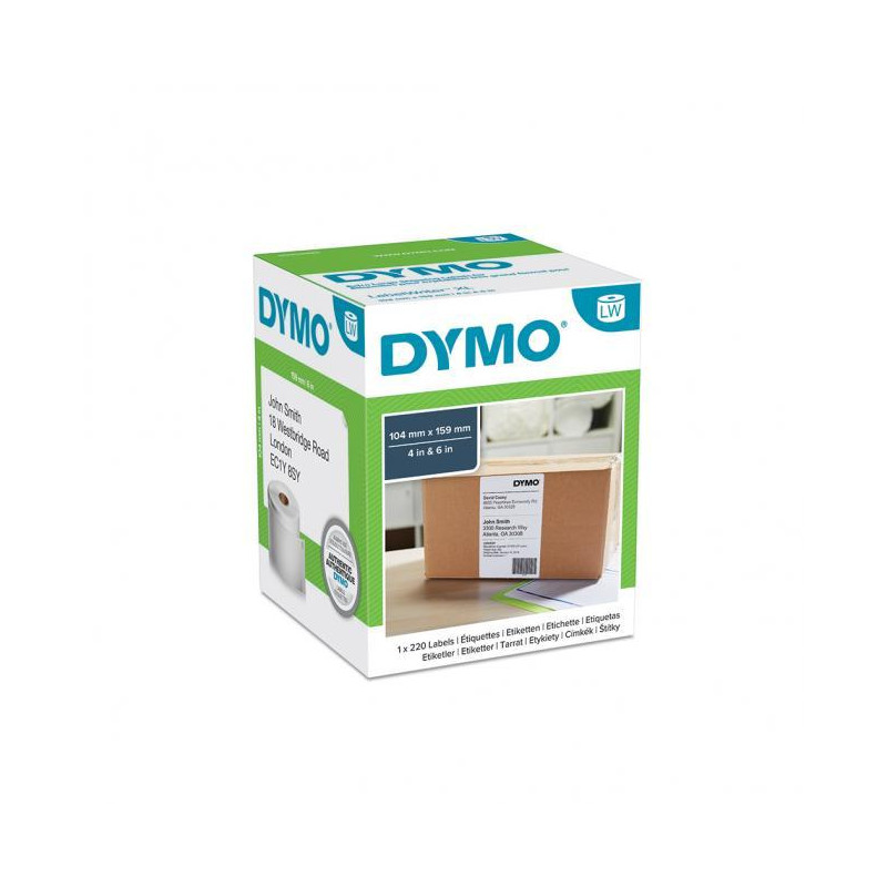 Samolepiace etikety Dymo LW 4XL 159x104 mm extra veľké biele
