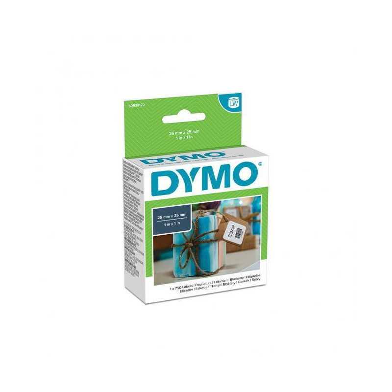 Samolepiace etikety Dymo LW 25x25mm viacúčelové biele